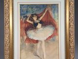 an image of a painting of a ballerina in a gold frame