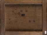 an image of a painting of a face in a wooden frame
