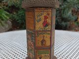 a small decorative box on a table outside