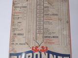an old poster of a bar with a bar chart on it