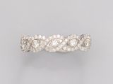 a white gold and diamond ring