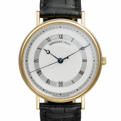 an image of a close up of a wrist watch with roman numerals