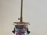 a lamp that is on top of a table