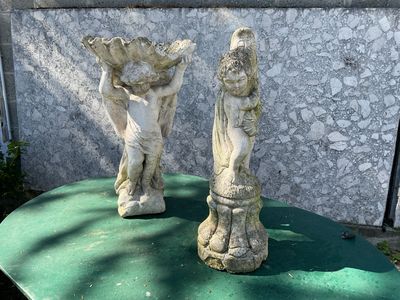 ART DES JARDINS « Ange à la coquille » « Putti au dauphin » …