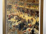 an image of a painting of a crowd of people in a park
