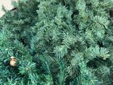 a pile of christmas tree branches in a basket
