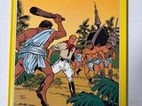 la couverture d'une bande dessinée représentant un homme en train de frapper une balle de baseball