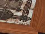 a picture of a picture of a clock on a table