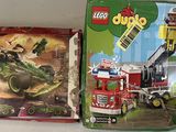 two legos that are sitting on a shelf