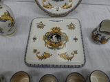a table with a lot of plates and cups on it