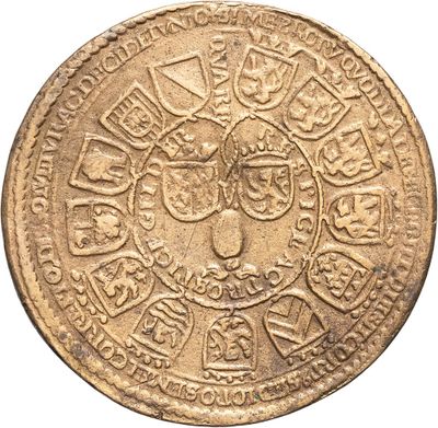 a close up of a coin on a white background