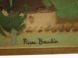 a picture of a painting of a house in the country