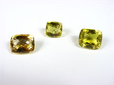 Citrines coussins 37.38 cts 20.6x17.7x14.3