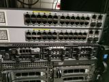 many different types of switches and switches in a rack