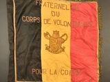 an image of a flag with a picture of a soldier on it