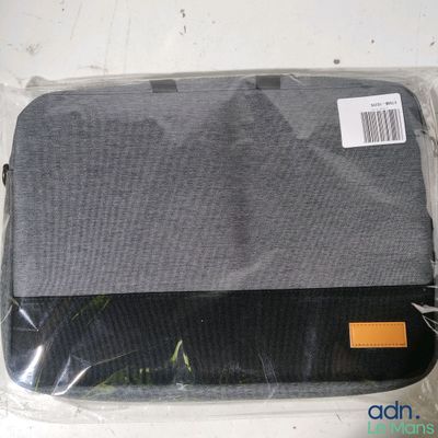 a laptop bag that is wrapped up in plastic