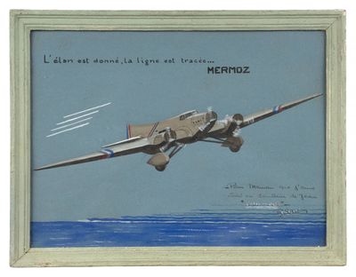 une photo d'une photo d'un avion volant dans le ciel