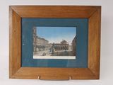 framed photograph of a view of a bridge in a city