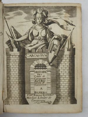 un vieux livre sur lequel figure le dessin d'une femme perchée sur un mur de briques