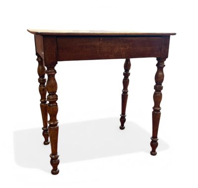 PETITE TABLE DE BUREAU en chêne à plateau rectangulaire ouvr…