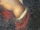 an image of a painting of a woman holding a piece of paper