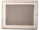 an old picture frame with a picture of a cat on it