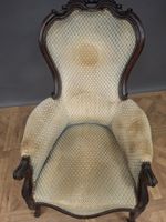 Bergère en acajou et placage d'acajou, le dossier violoné, l… (photo 2)