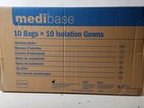 boxes of medical supplies are sitting on a table in a room