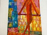 une image d'un tableau représentant une femme debout devant une fenêtre