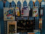 a picture of a display of children ' s art and craft supplies