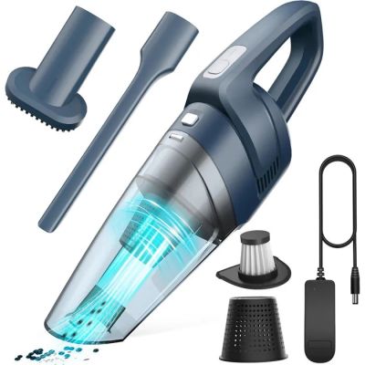 un gros plan d'un aspirateur muni d'une brosse et d'autres accessoires