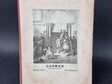 an old book with a picture of a man and woman in a room