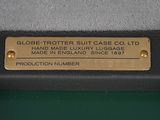 a close up of a label on a luggage case