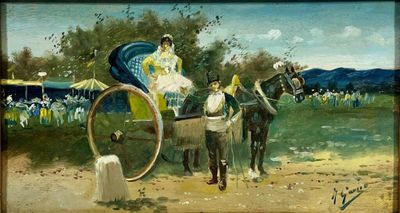Malcolm GAVIN (1874-1956), Portrait d'un couple , un dimanch…