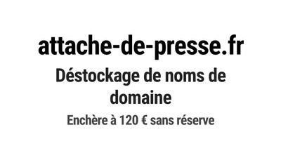 Nom de domaine attache-de-presse.
