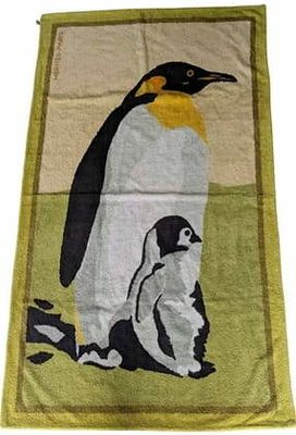 HERMÈS Serviette / Drap / Tapis de plage en coton imprimé "P…