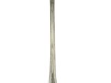 a silver spoon with a spoon handle on a white background