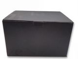 a black box on a white background with a white background