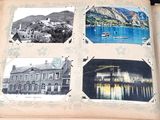 pictures of a book with pictures of a town on it