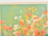 a picture of a painting of a field of flowers