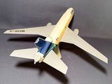 a toy airplane that is sitting on a table