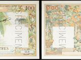deux photos représentant quelques billets sur lesquels figurent les portraits d'un homme et d'une femme