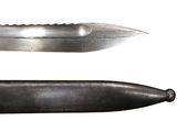 two different types of knives on a white background