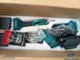a box with tools in it on a white surface