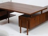 an image of a desk with two drawers and a shelf