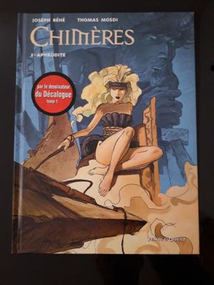 la couverture du livre *Chimères*, sur laquelle figure une femme assise sur une chaise