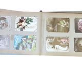 an open book with a bunch of pictures on it