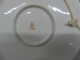 a white plate with a rope around the edge