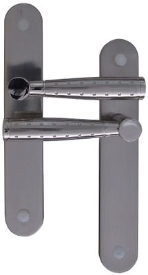 Lot de 2 - Poignées de porte bicolores - Chrome et Acier bro…