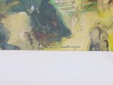 a picture of a painting on a wall of a man and a woman